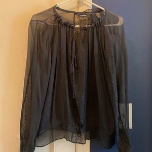 Express 2pc black shirt & skirt set